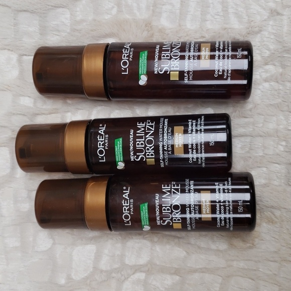 L'Oreal Makeup Loreal Sublime Bronzer Self Tanning Water Mousse Medium Coconut And Vitamin E